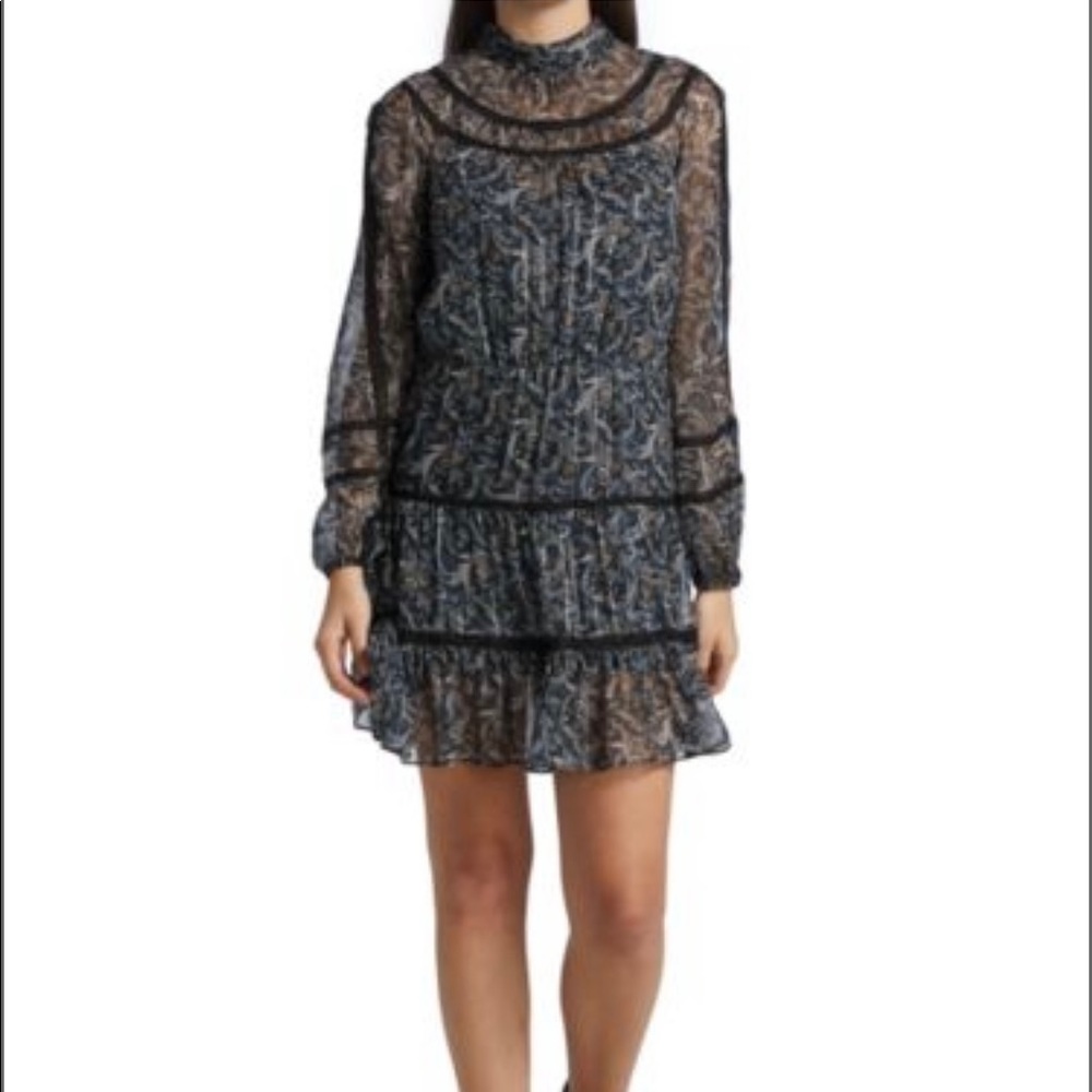NWT $650 Veronica Beard Rahla Sheer Minidress, Size 6 ( fits 4-6), 97% Silk - Picture 7 of 12